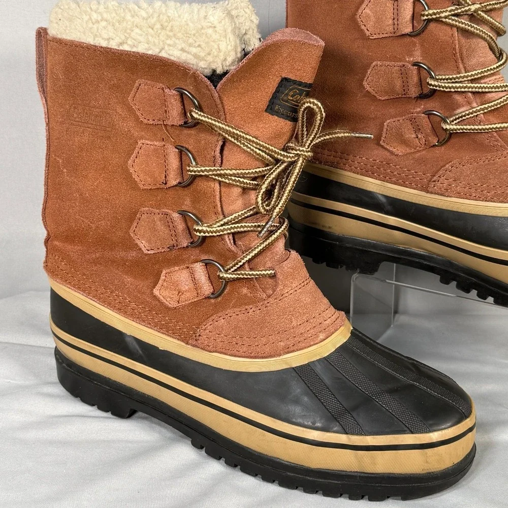 COLEMAN Excursion Series Boots Men‎ 7M Kalmar Winter Brown Leather Lace Up Warm